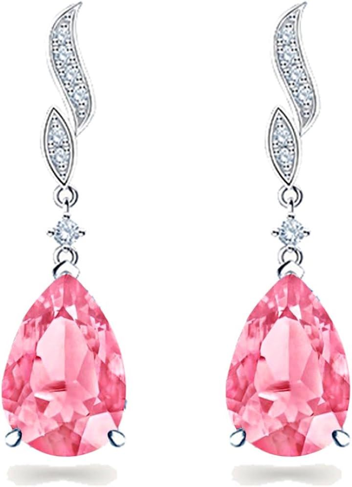 10月 誕生石 合成ピンクトルマリン ティアドロップ型ピアス 925シルバー レディース スタッドピアス 誕生日プレゼント( 10月 誕生石 合成ピンクトルマリン) 5,245円