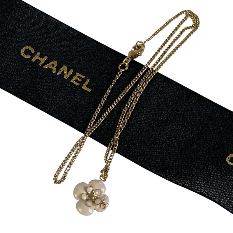 【最終処分SALE】CHANEL シャネル カメリア ココマーク　刻印 ネックレス ピンク K-6093 30,550円
