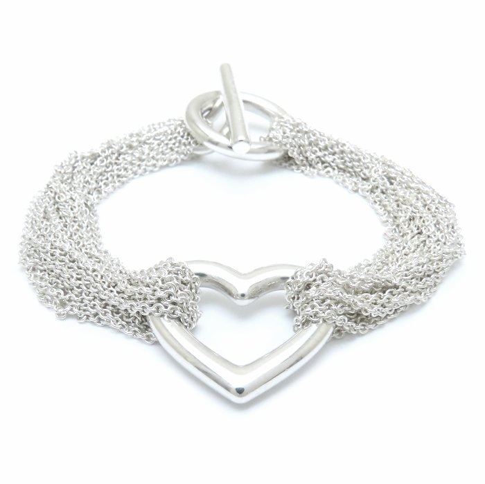 オープンハート トグル ブレスレット 10連 シルバー925/294063【中古】