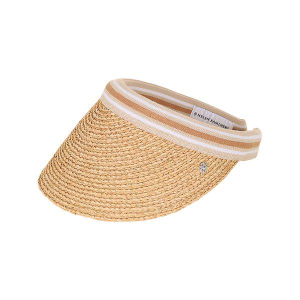 26SS 女性 ビアンカ 10 バイザーハット ナチュラルヌガー ストライプ HAT52490 NATURALNOUGATSTRIP