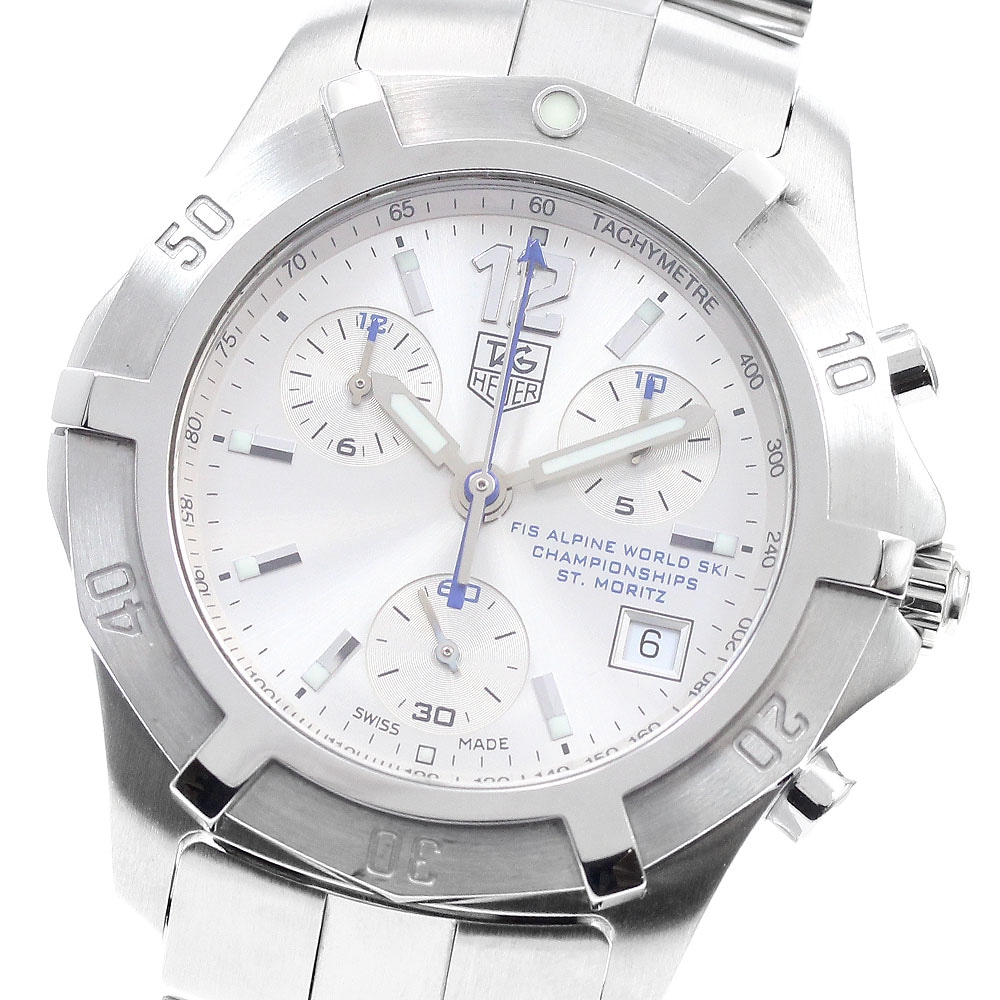 訳あり タグホイヤー TAG HEUER CN111C エクスクルーシブ アルペンスキー ST.MORITZ クォーツ メンズ _938547【中古】