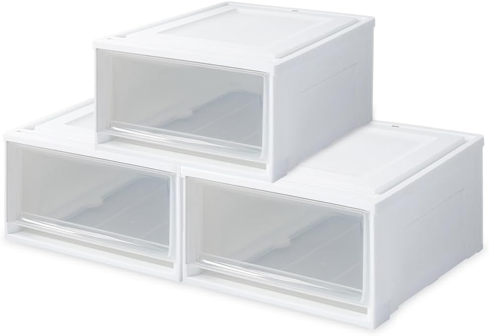 【3個セット】アイリスオーヤマ 収納ケース 衣替え 引き出し クローゼット 圧倒的高コスパ 衣替え 幅39×奥行50×高さ23.2cm ウォークインクローゼット 衣装ケース チェスト 日本製 ホワイト