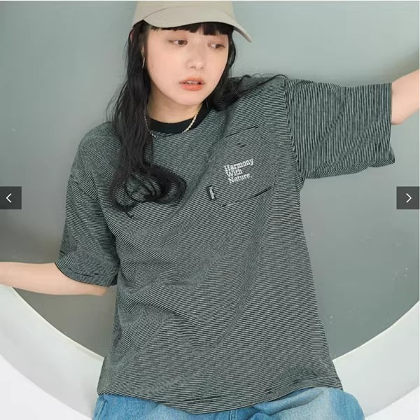 トップス カットソー Tシャツ 半袖 クルーネック 胸ポケット プルオーバー ミディアム丈 かわいい 大人可愛い きれいめ シンプル 上品 おしゃれ かっこいい カジュアル こなれ感 個性的 ラフ