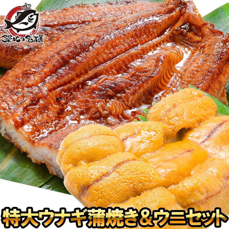 うにうなぎセット 松 超特大国産うなぎ蒲焼き 平均250g前後×2尾 生ウニ 100g タレ付き 柔らかうなぎと生ウニの贅沢セット うなぎ ウナギ 鰻 うな丼 うな重 ひつまぶし 土用の丑