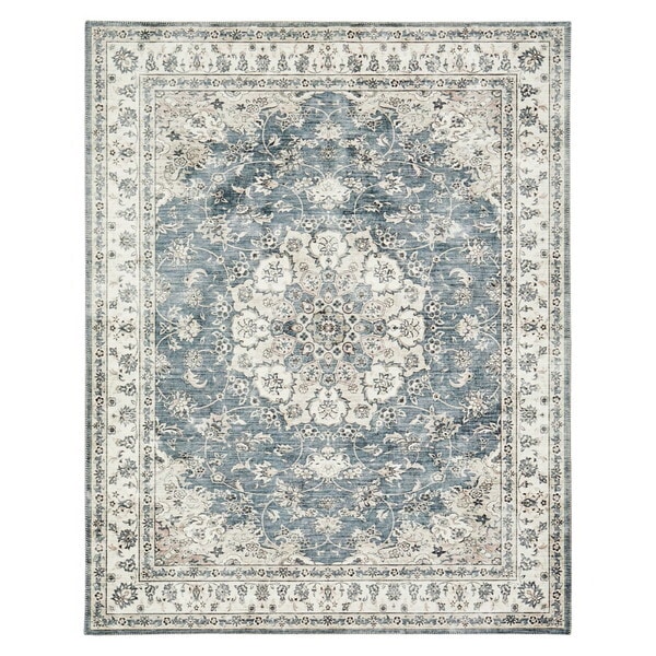 240627014 アンティーク絨毯風プリントラグ カメオ 230×330 グレー メーカー直送