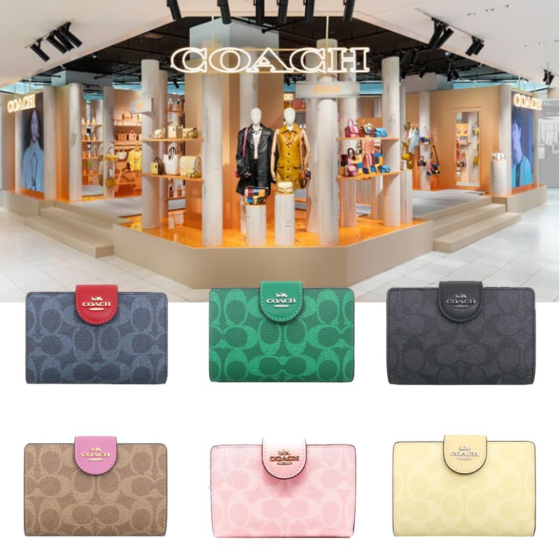MEDIUM CORNER ZIP WALLET IN SIGNATURE　CW786