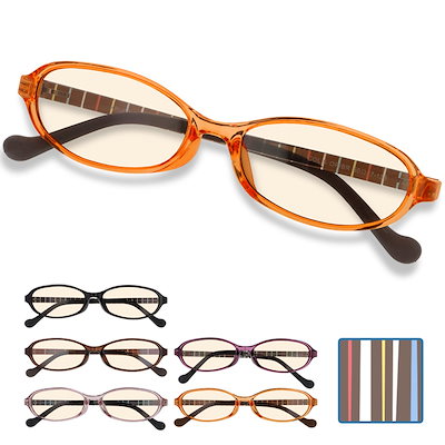 青と緑のオーバル型PCメガネ kru04-1.jpg