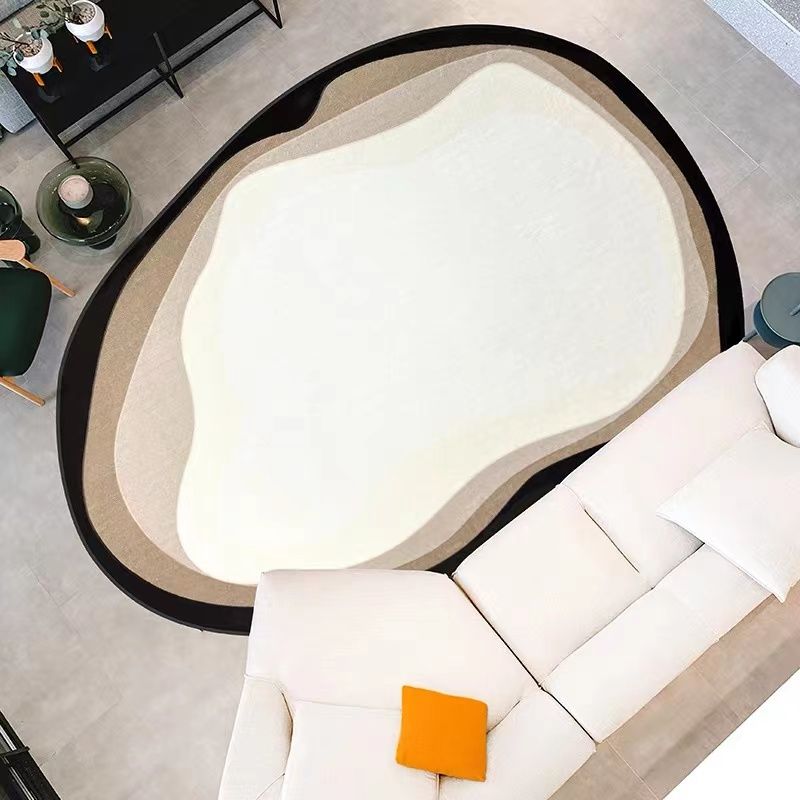 カーペット不規則 スタイル 寝室 ベッドのそば カーペット 家庭用 ソファー ローテーブル 異形 シンプル 絨毯