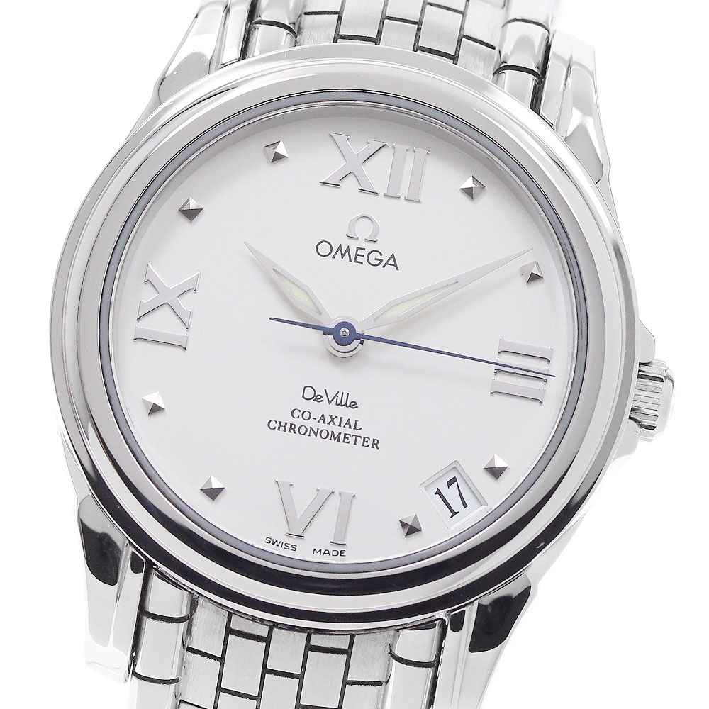 オメガ OMEGA 4581.31 デビル コーアクシャル デイト 自動巻き レディース 美品 箱・保証書付き_955565【中古】