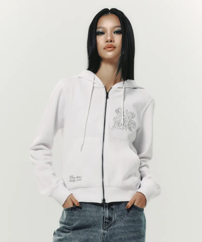 エヌワイエックスエックス BURST INTO ROSE HOOD ZIP-UP /4COLOR