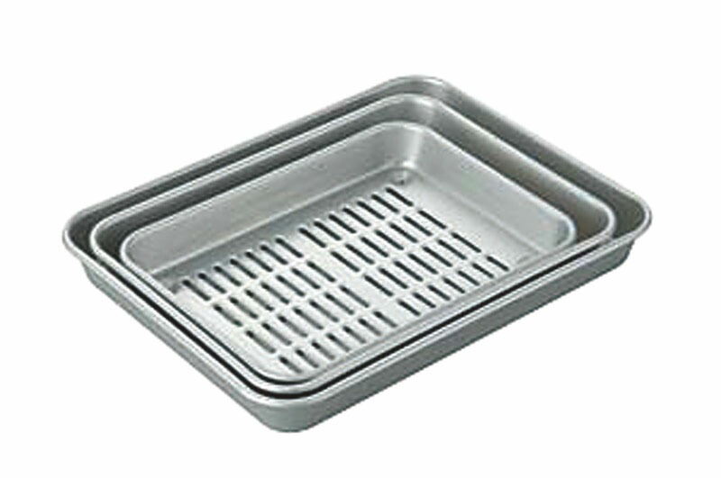 （まとめ買い）アカオアルミ アルマイト穴明バット 4号 [x3]