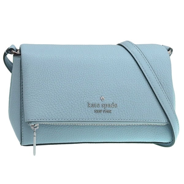 ケイトスペード バッグ レディース ショルダーバッグ アウトレット レザー ブルー レイラ フラップジップ クロスボディ LEILA FLAP ZIP CB KE487-403 KATE SPADE