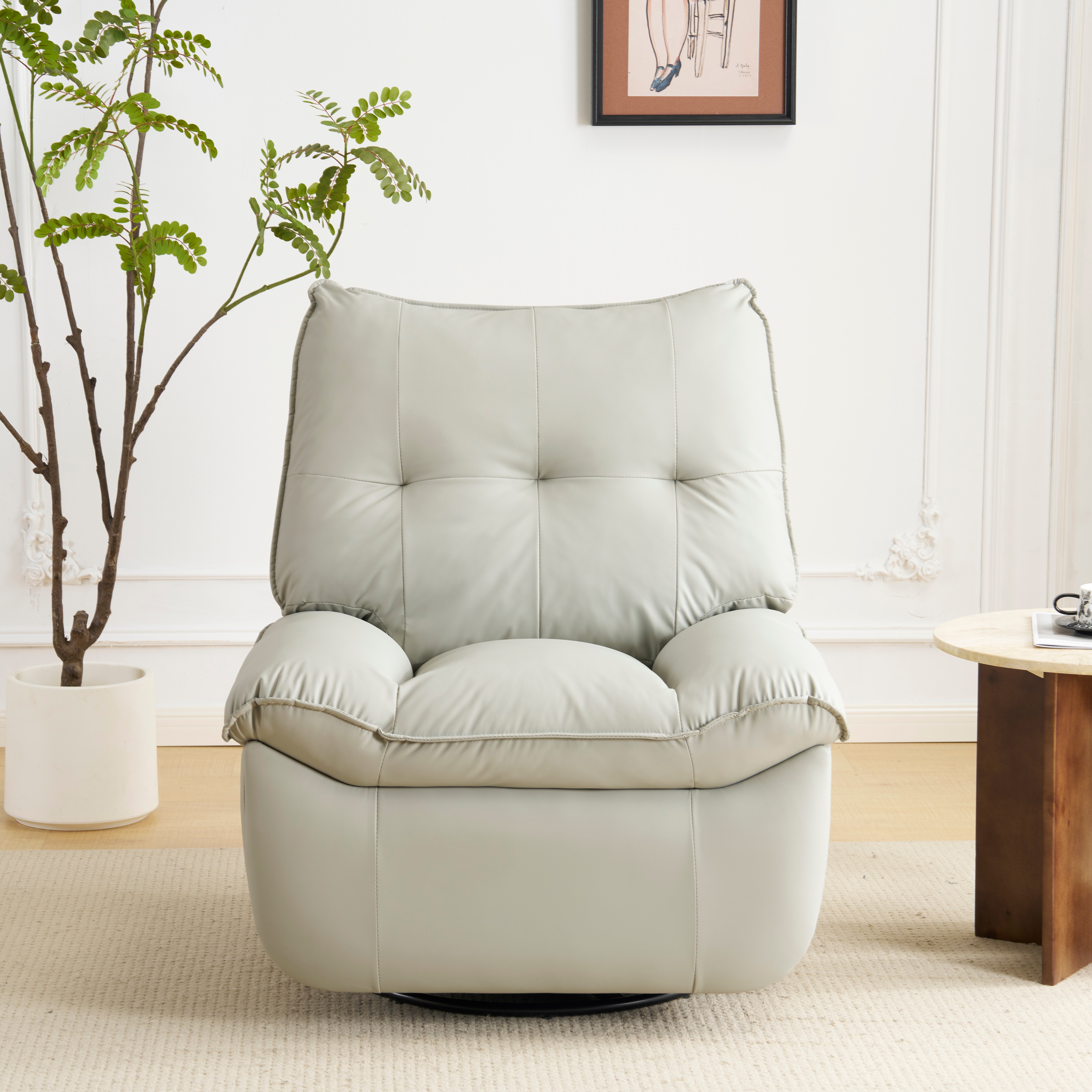 F16リクライニングソファー 肘掛けなし USB+Type-C充電口付き 147 調整可能 270 回転 ゆったり 揺ら揺ら 電動リクライニングソファ オットマン一体型 1人掛け 電動ソファ モー