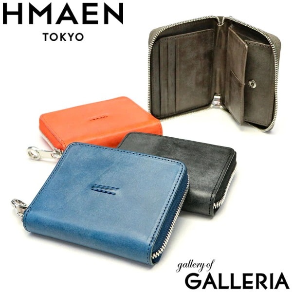 アエナ 財布 HMAEN 二つ折り財布 BOX型小銭入れ ラウンドファスナー BILL フルレザーラウンドジップミニ財布 本革 ブランド 小さい メンズ レディース レザー 大人 日本製