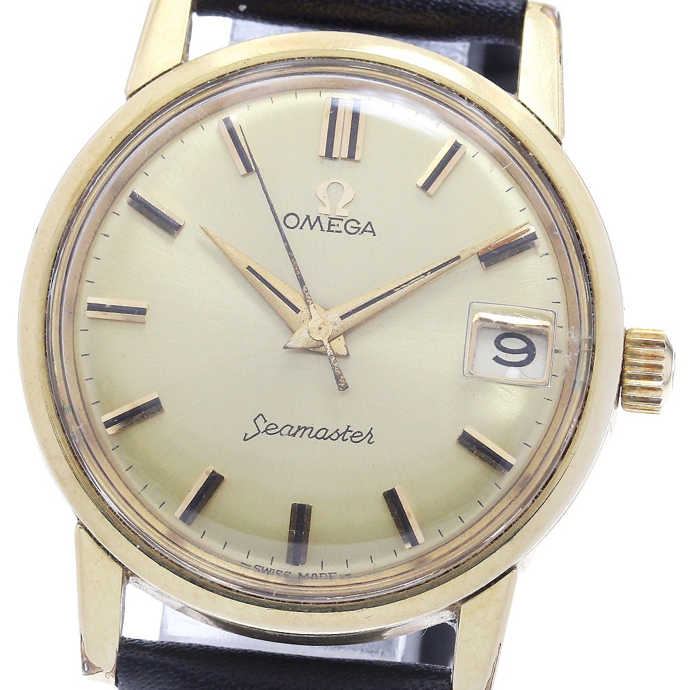 オメガ OMEGA 14384 61 SC シーマスター デイト cal.610 手巻き メンズ _942762【中古】