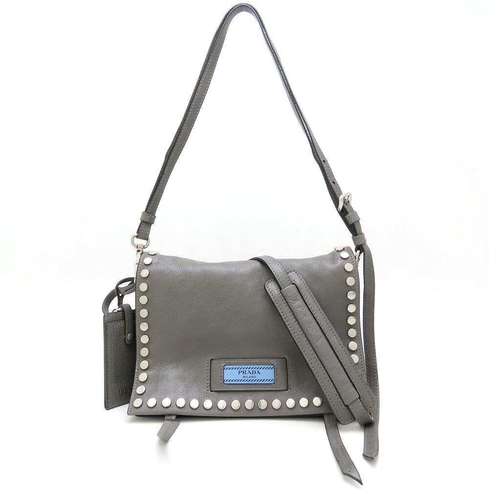 エティケット 1BD082 ショルダーバッグ レザー MARMO グレー/352556【中古】 47,820円