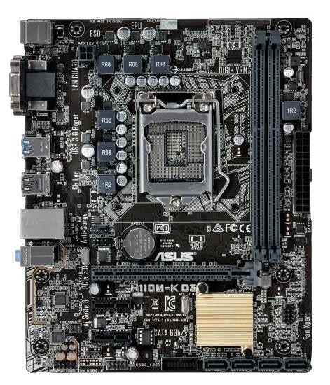 ASUS H110M-K D3 LGA 1151 Intel H110 SATA 6Gb/s USB 3.0 Micro ATX Intel Motherboard 5,421円