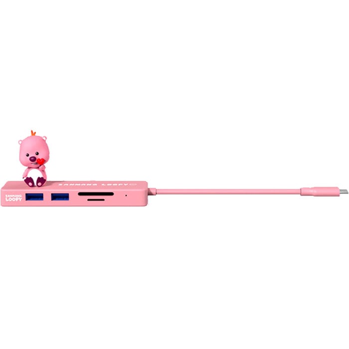 【正規品】USBマルチハブ ジャンマンルピー ZANMANG LOOPY 韓国 大人気 アニメ ポロロ ポンポンポロロ キャラクター プレゼント 誕生日 クリスマス 在宅勤務 在宅ワーク オフィス 事