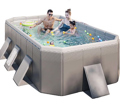 プール 大型 折り畳み式 大型プール 深い プール大きめ 収納便利 子供 水遊び 家庭用 大人用 自宅用 庭 ベランダ 室内 砂場 猛暑対策 SIGESHUO プール 大型 家庭プール 空気入れ不要 折り畳み式 大型プール