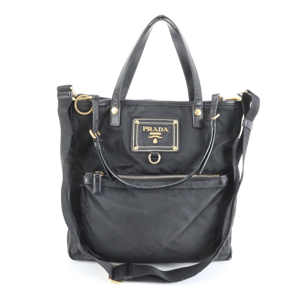 美品 テスート ナイロン サフィアーノ レザー×ナイロン 2WAY ショルダーバッグ 斜め掛け ハンド トート A4 レディース MEE DM46-7 中古