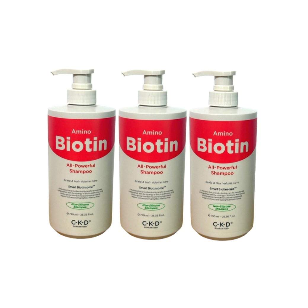 1+1+1 アミノバイオチン オールパワフル シャンプー 750ml×3本セットアミノ酸 頭皮ケア／ボリュームケア／韓国コスメ