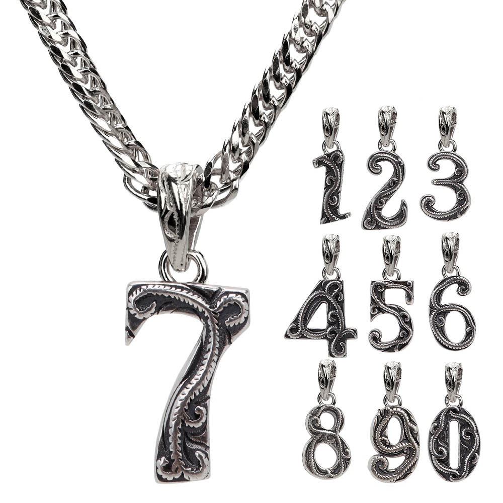 ハワイアンナンバーネックレス [n782-wkihei-as]