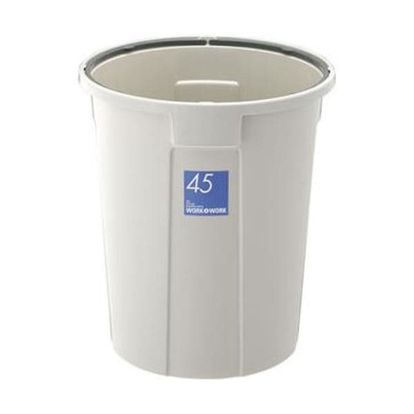 （まとめ）リス WORK＆WORK丸ペール45L 本体 グレー DS-986-841-0 1台（フタ別売）5セット