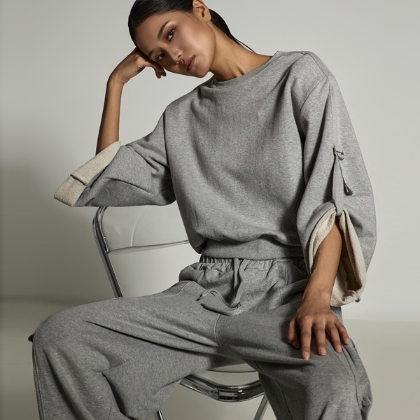 E3948 ロールアップ マンツーマン Tシャツ