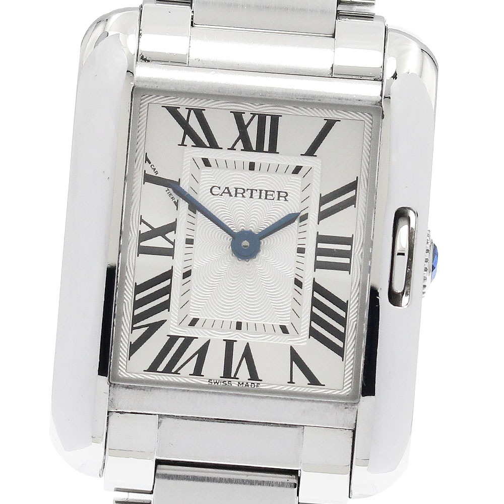 カルティエ CARTIER W5310022 タンクアングレーズSM クォーツ レディース 内箱付き_942363【中古】