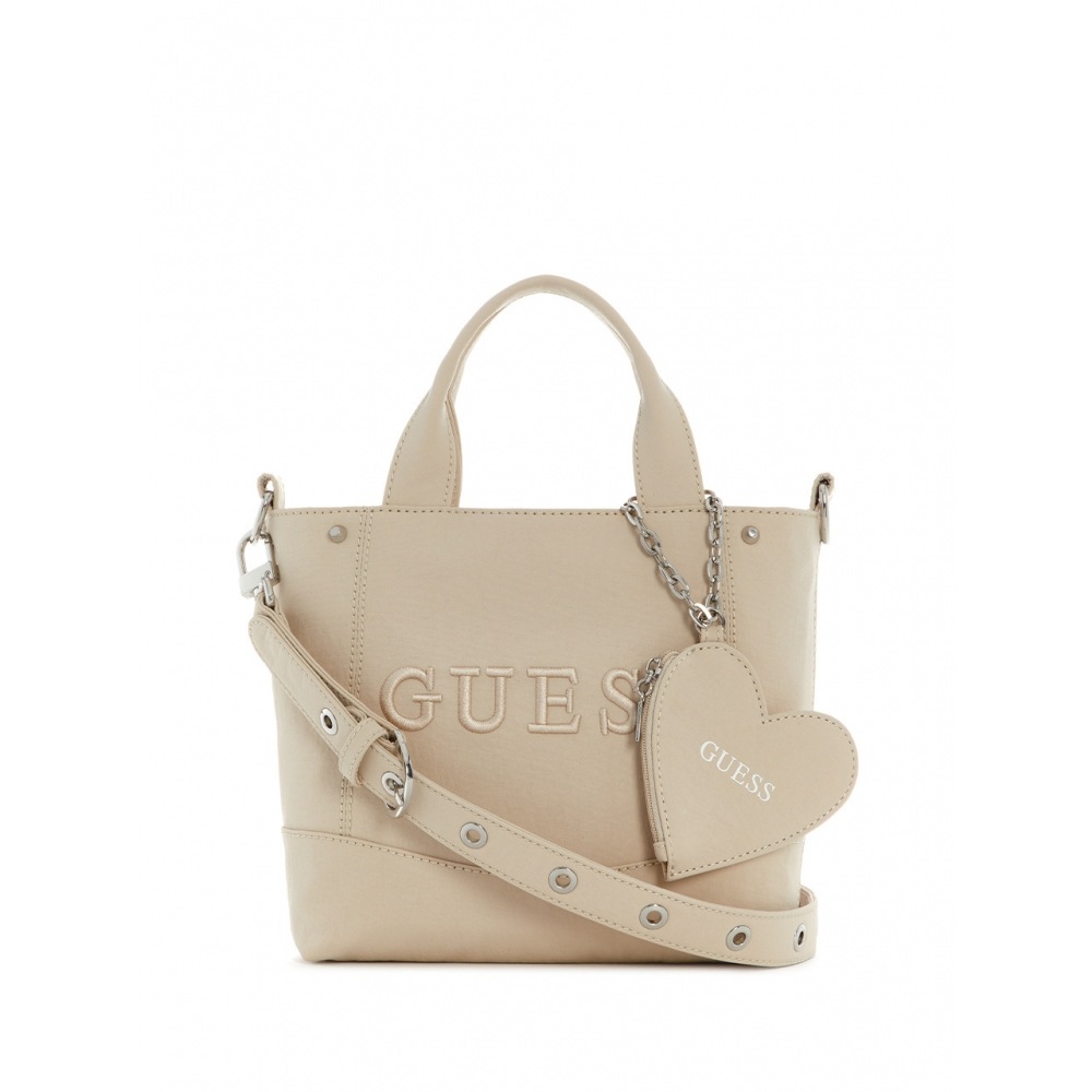 GUESS サーシャサーシャハートキーリングウーブンミニトートバッグ HQ2A3A59