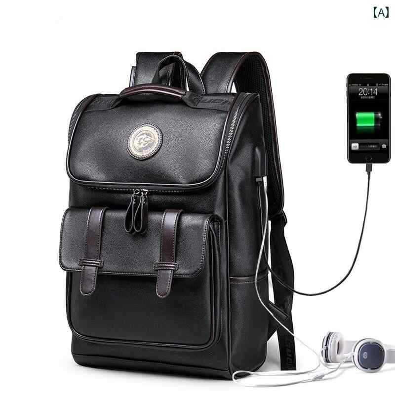 リュック　バッグ　アウトドア バック パック メンズ ファッション 革 カジュアル ビジネス 大学生 通学 牛革大容量 リュック 旅行