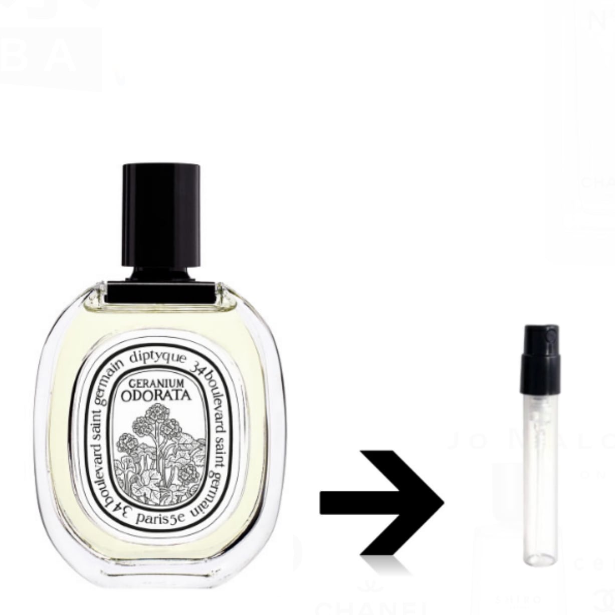10ml ゼラニウム オドラタ オードトワレ ディプティック diptyque アトマイザー 量り売