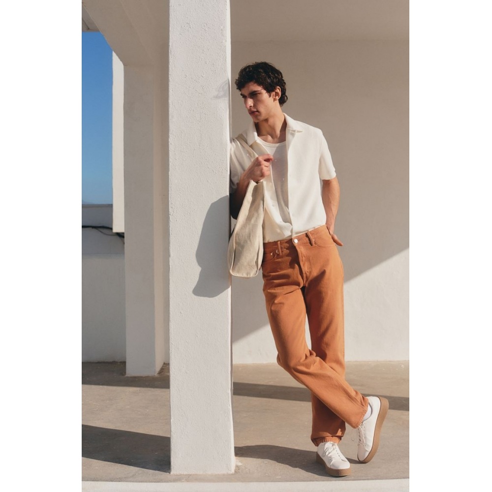 H&M リラックスフィットジーンズ オレンジ