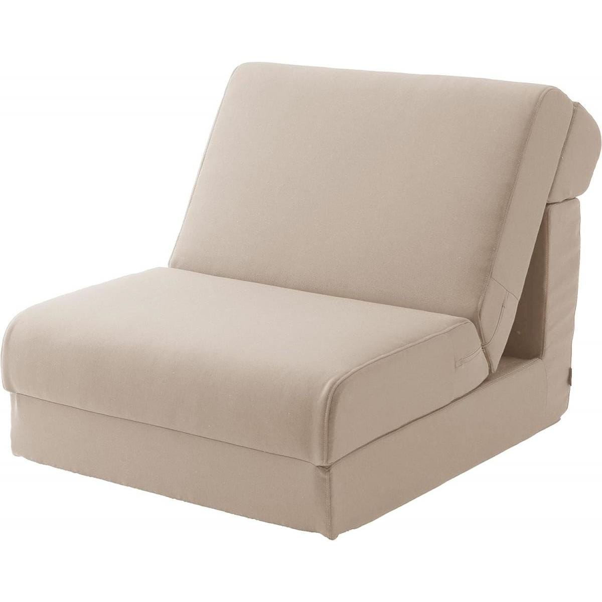 【I】セルタン(CELLUTANE) ソファベッド 1人掛け 大きめサイズ CHIDORI 和楽の千鳥 ダリアンベージュ　折り畳み式 簡易ベッド リビング 【受注生産品】グ