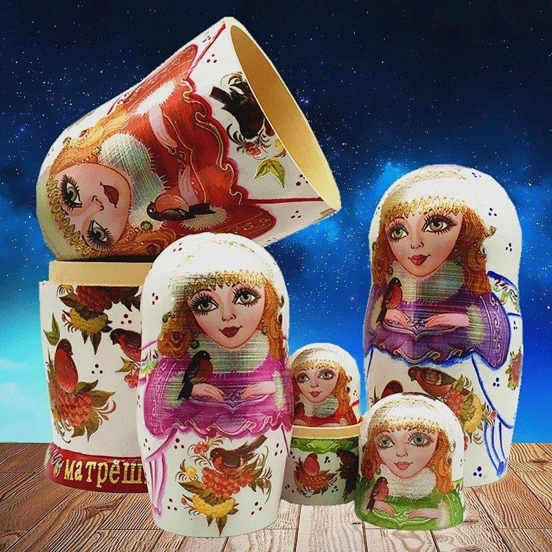 完成民芸品10個組マトリョーシカ ロシア 人形 手作り お土産 動物 ぬいぐるみ ギフト プレゼント ロシア巣人形 入れ子人形 飾り分離 ドール 手描き 誕生日に