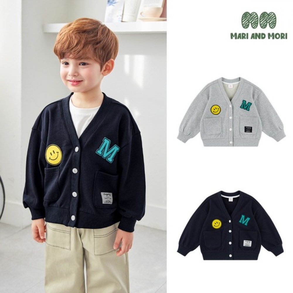 [ウォルトンキッズ] スマイルモリパッチカーディガン