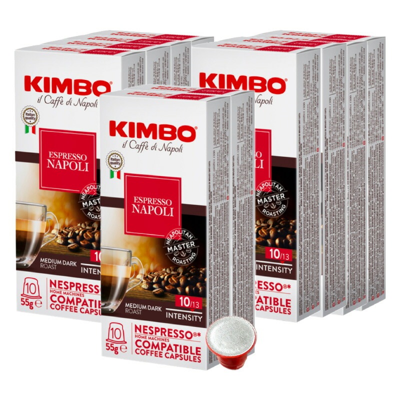 KIMBOKIMBO キンボ イタリア産 ネスプレッソ 互換 カプセルコーヒー ナポリ10箱（100カプセル