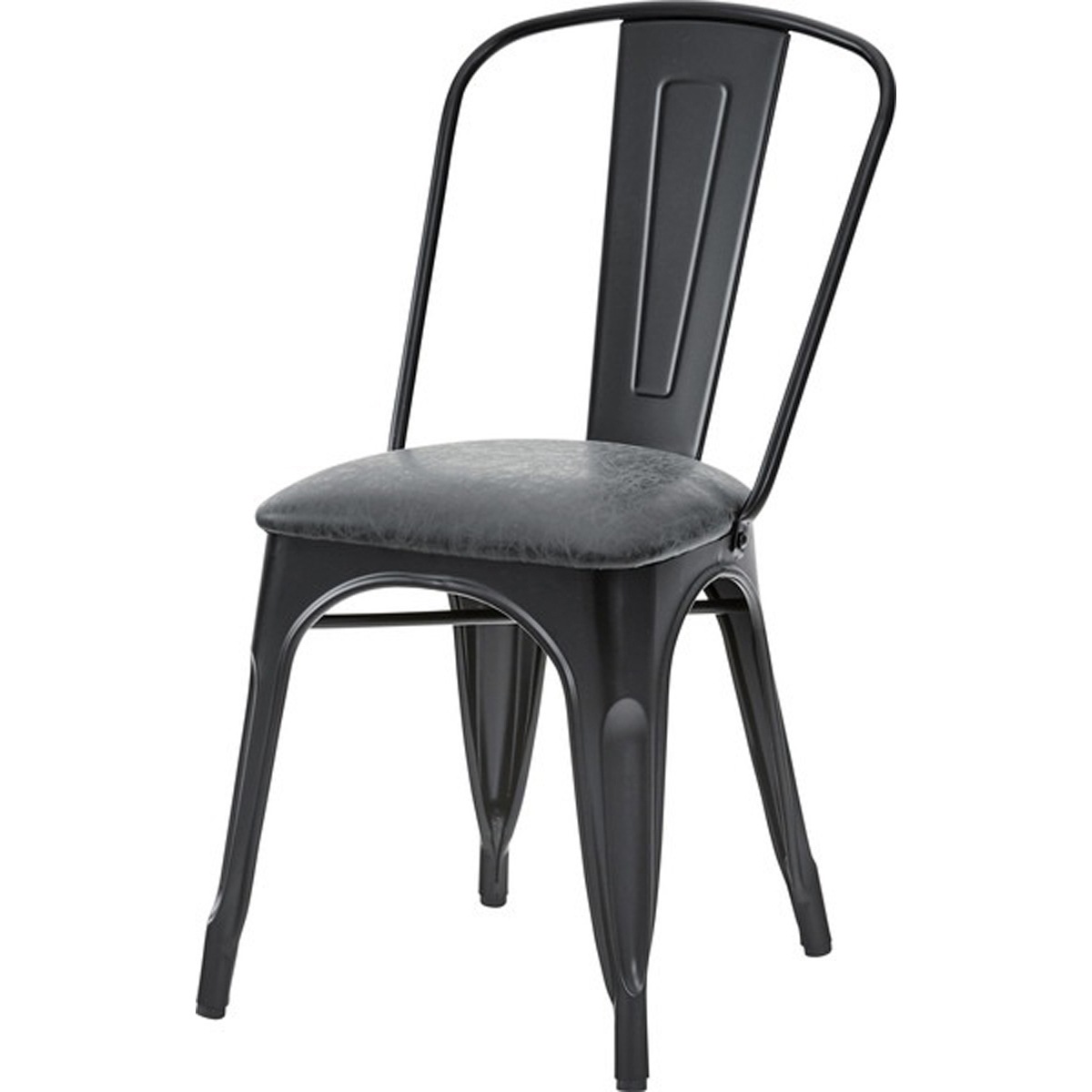 チェア PC-253 椅子 ソフトレザー スチール 背もたれ付 異素材 組み合わせ シンプル リビング ダイニング ショップ カフェ 店舗 ブラック ブラウン キャメル