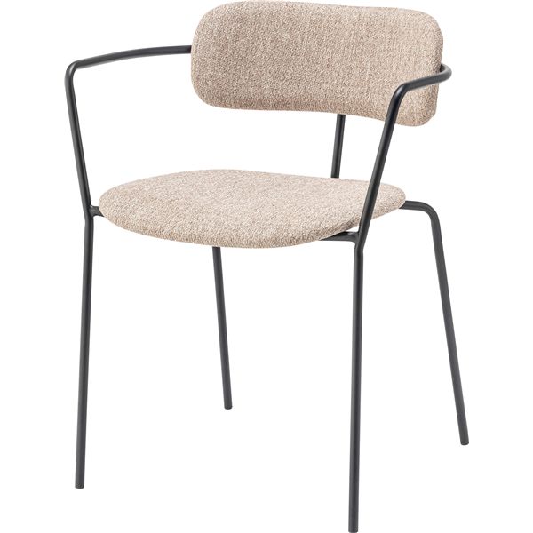 アームチェア ベージュ （約W60×D54×H74.5×SH47cm） 組立式