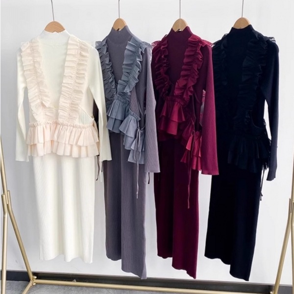 SN レディース ニットワンピース ロング