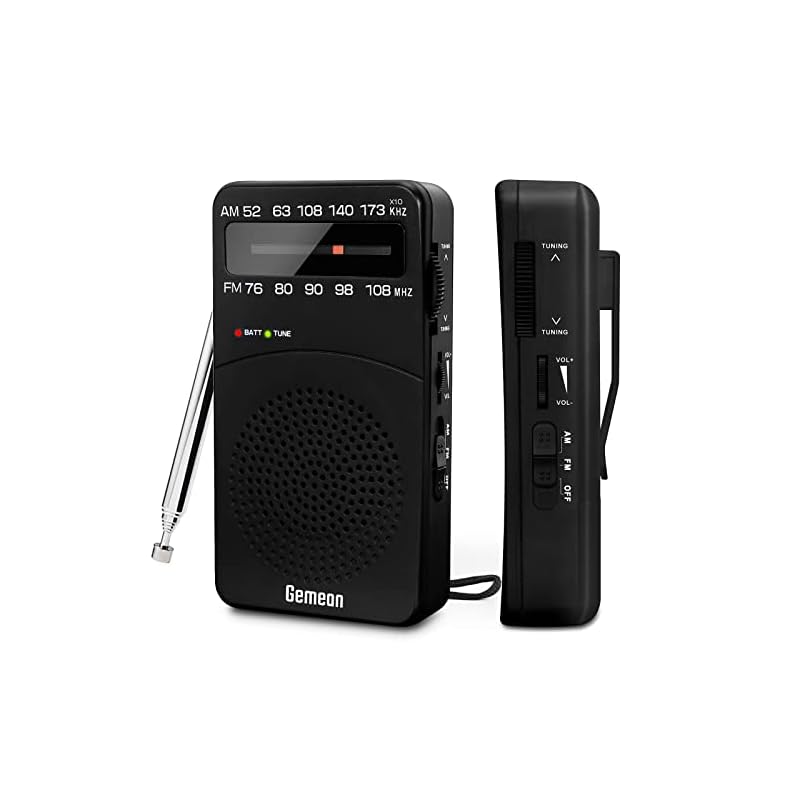 携帯ラジオ 防災ラジオ高感度 am/fmポータブルラジオ 小型ラジオ 電池式 バッテリー交換可能 信号インジケーター付きの同調ノブ(バッククリップ付き)アナログラジオ単3形電池利用 アウトドアや災害時