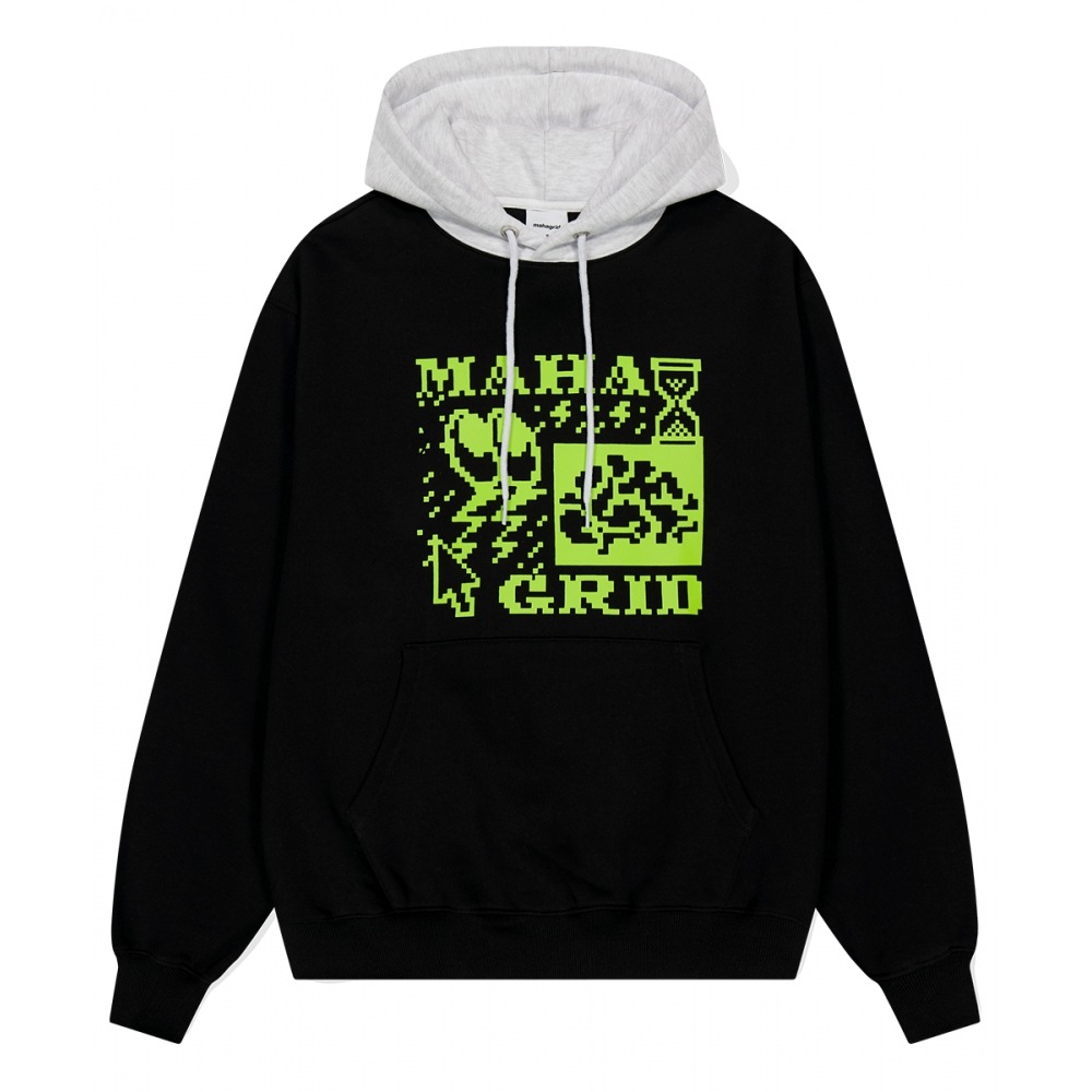 マハグリッドクリックピクセルパーカーブラック (MG2DFMM409A)