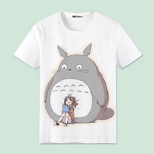 【急速出荷】半袖 tシャツ かわいいとなりのトトロプリント服二次元漫画の男の子　女の子　親子服パパママ　子供服