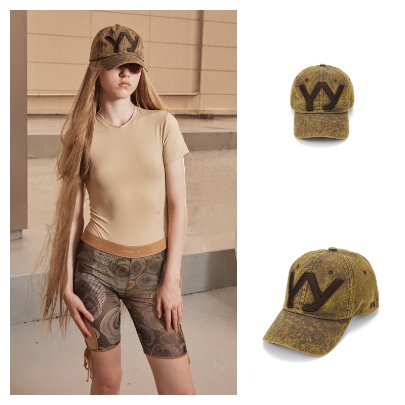 【OPEN Yy】 YY COTTON BALL CAP : YELLOWISH BROWN