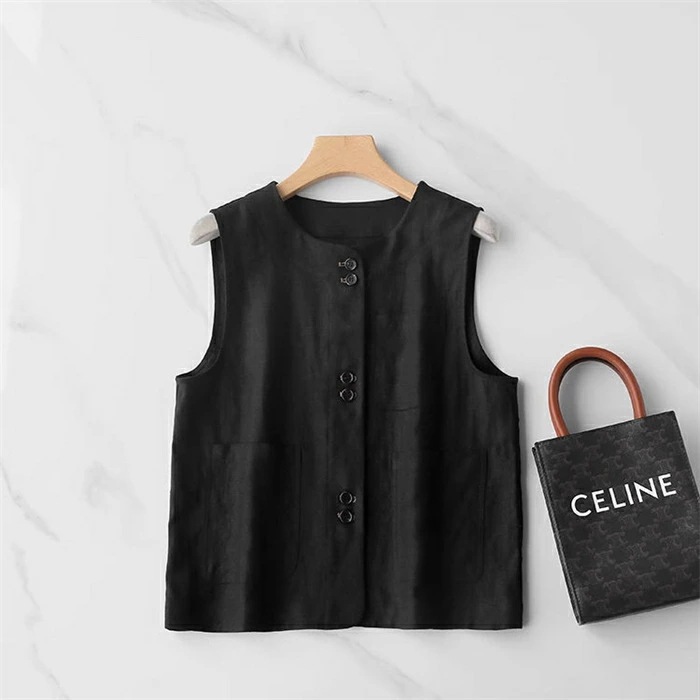 麻100% リネンベスト レディース ベスト レディース 春夏 リネンジレ 夏 リネン ベスト サマーベスト 前開き おしゃれ 前開き 薄手 トップス ゆったり ノースリーブ 涼しい オフィス カジュ