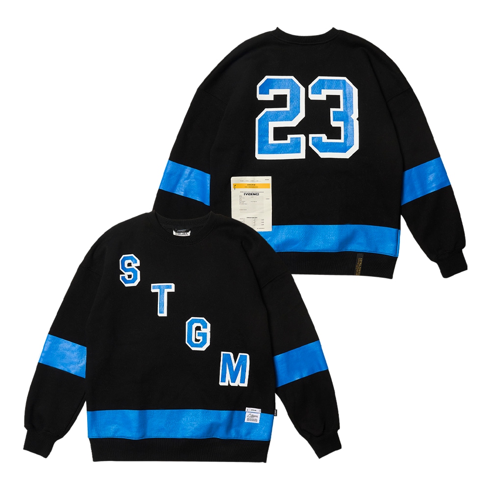 COLLEGE OVERSIZED CREWNECK BLACK