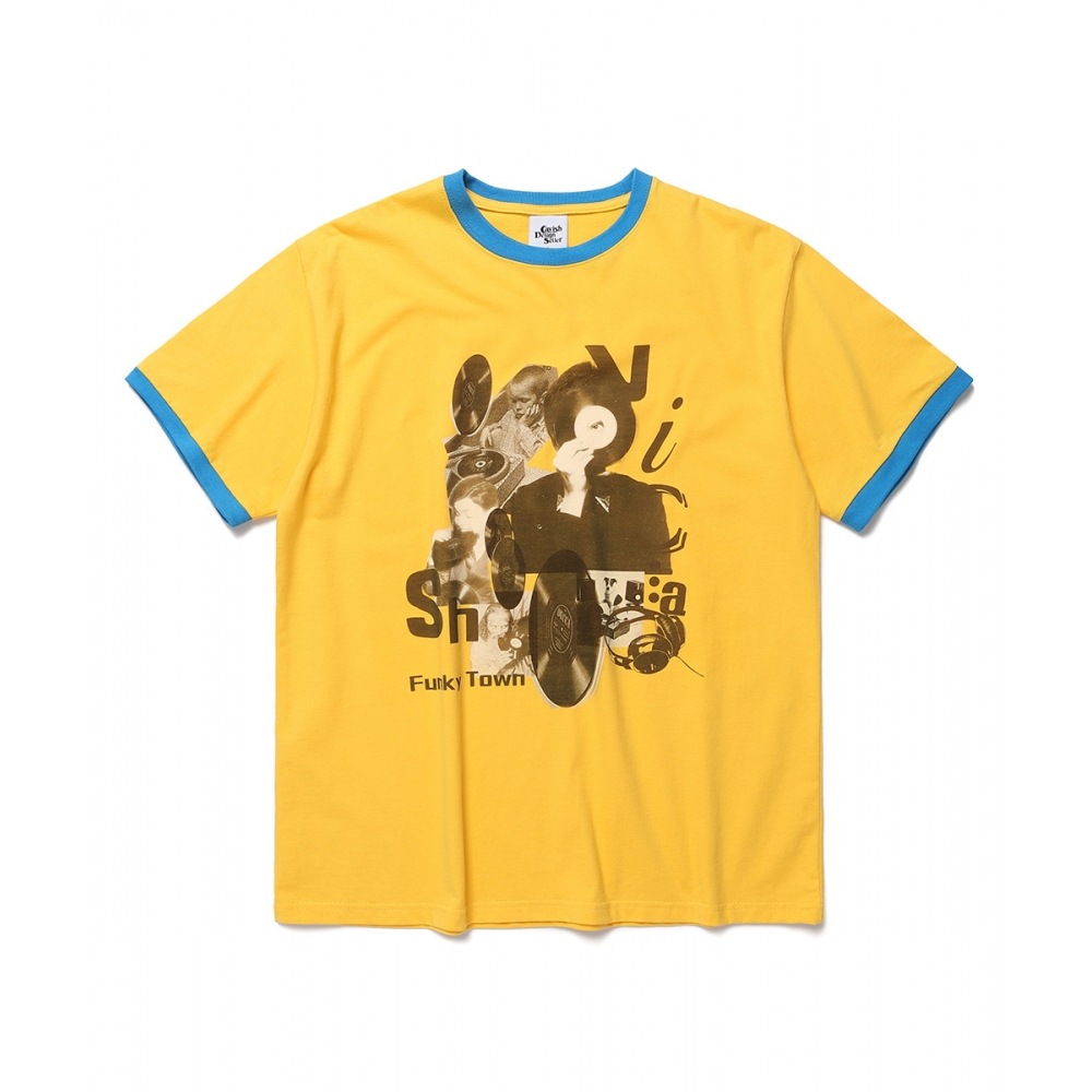 キャヴィッシュ リンガー コラージュ SS TEE イエロー(CV2DMUT506A)