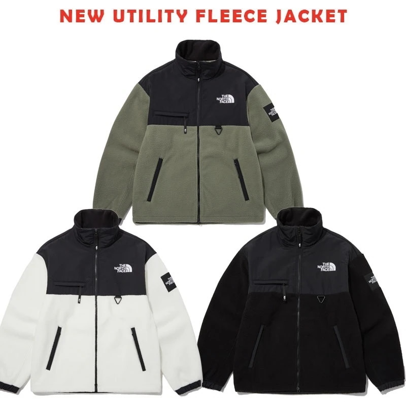 韓国正規品保証 関税負担なし NJ4FP52J NEW UTILITY FLEECE JACKETデイリー 基本 着装 男子 女子 人気 韓国 ファッション 男女共用 アウトドア
