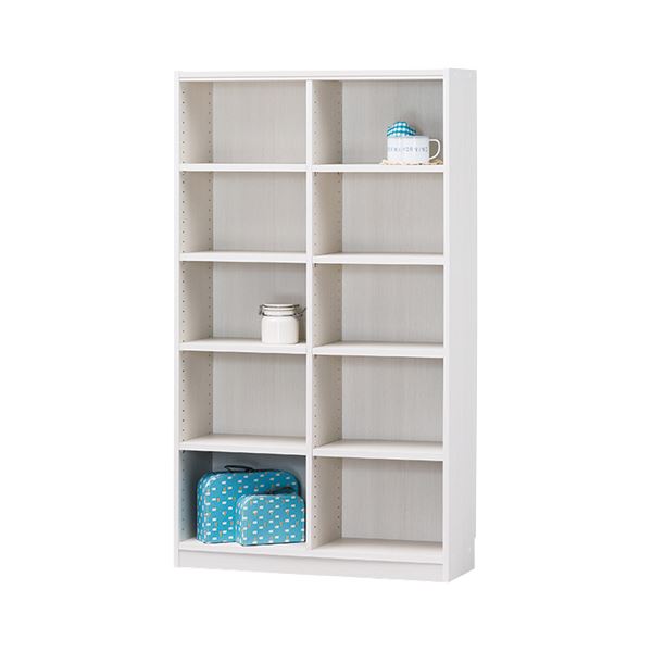 白井産業 木製棚タナリオ TNL-1587 ホワイト (約幅870×奥290×高1500mm)