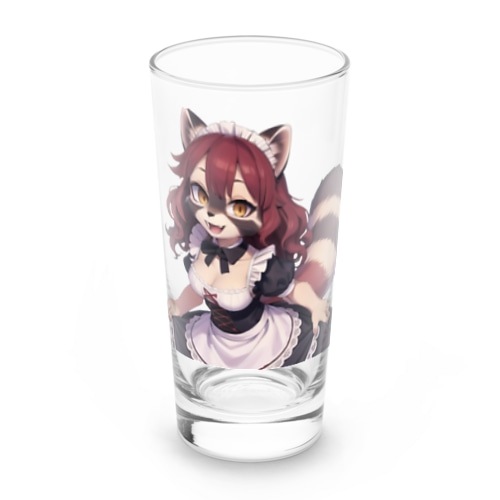 【文字入れ可能受注生産】タヌキの女の子　メイド　ケモナー ロンググラス